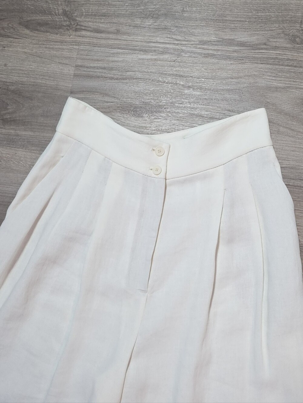 Zara Linen Blend ZW Collection Palazzo Wide Leg Pants - Picture 13 of 15